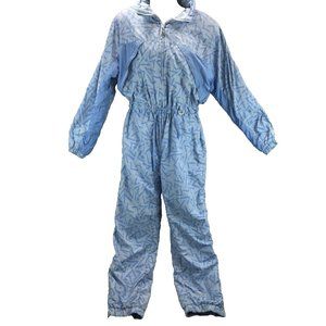 Vintage 80s Alpine Designs Snow Suit Women’s Size 12 One Piece Baby Blue Skiing